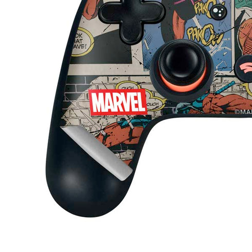 Marvel Deadpool Deadpool Collage Google Stadia Controller Skin
